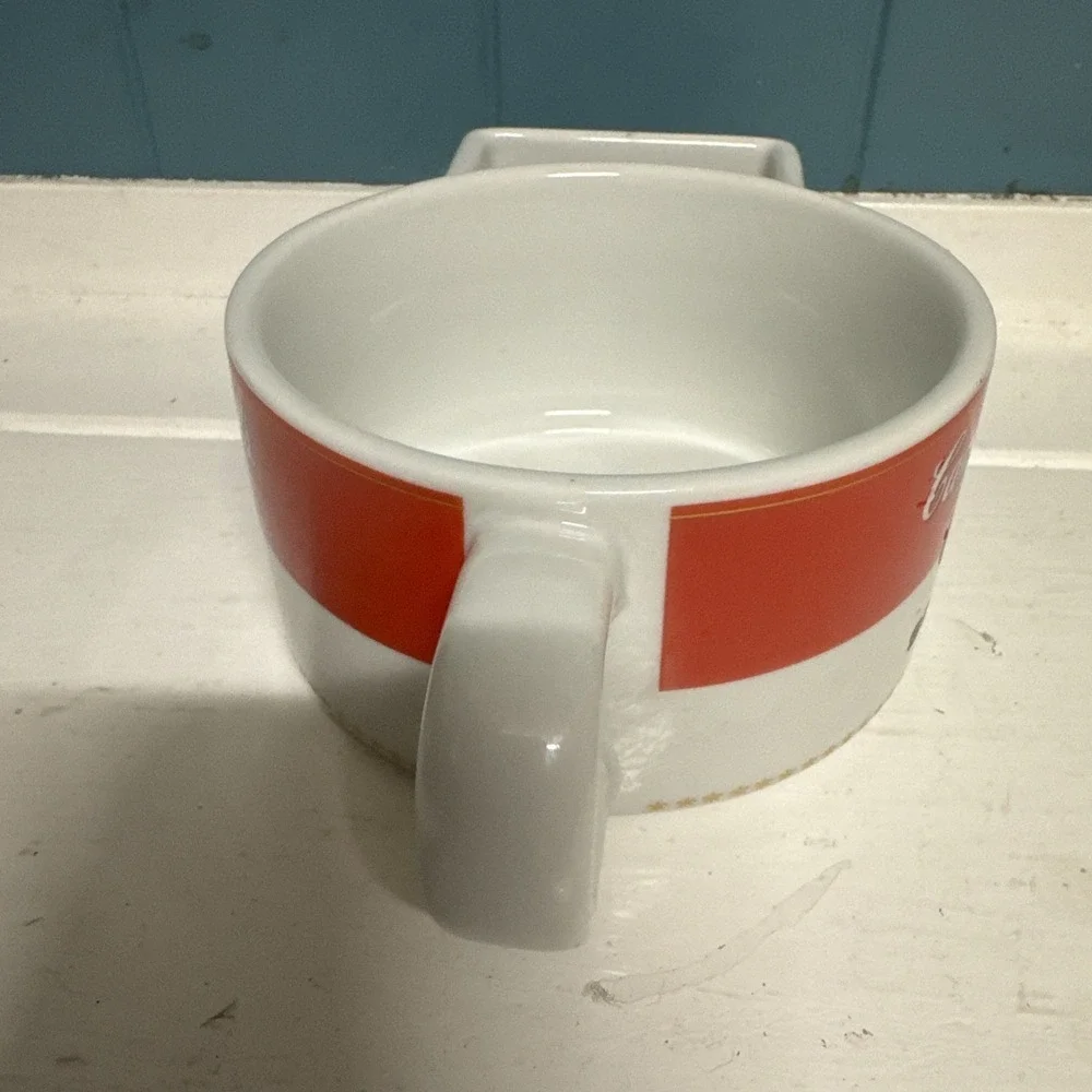 Vintage Campbell Soup Bowl Bowel with side cracker holder,‎ Dishwasher safe